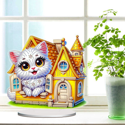 Acrylic Special Shape Flower Girl Desktop Diamond Art Kits for Home Office Decor