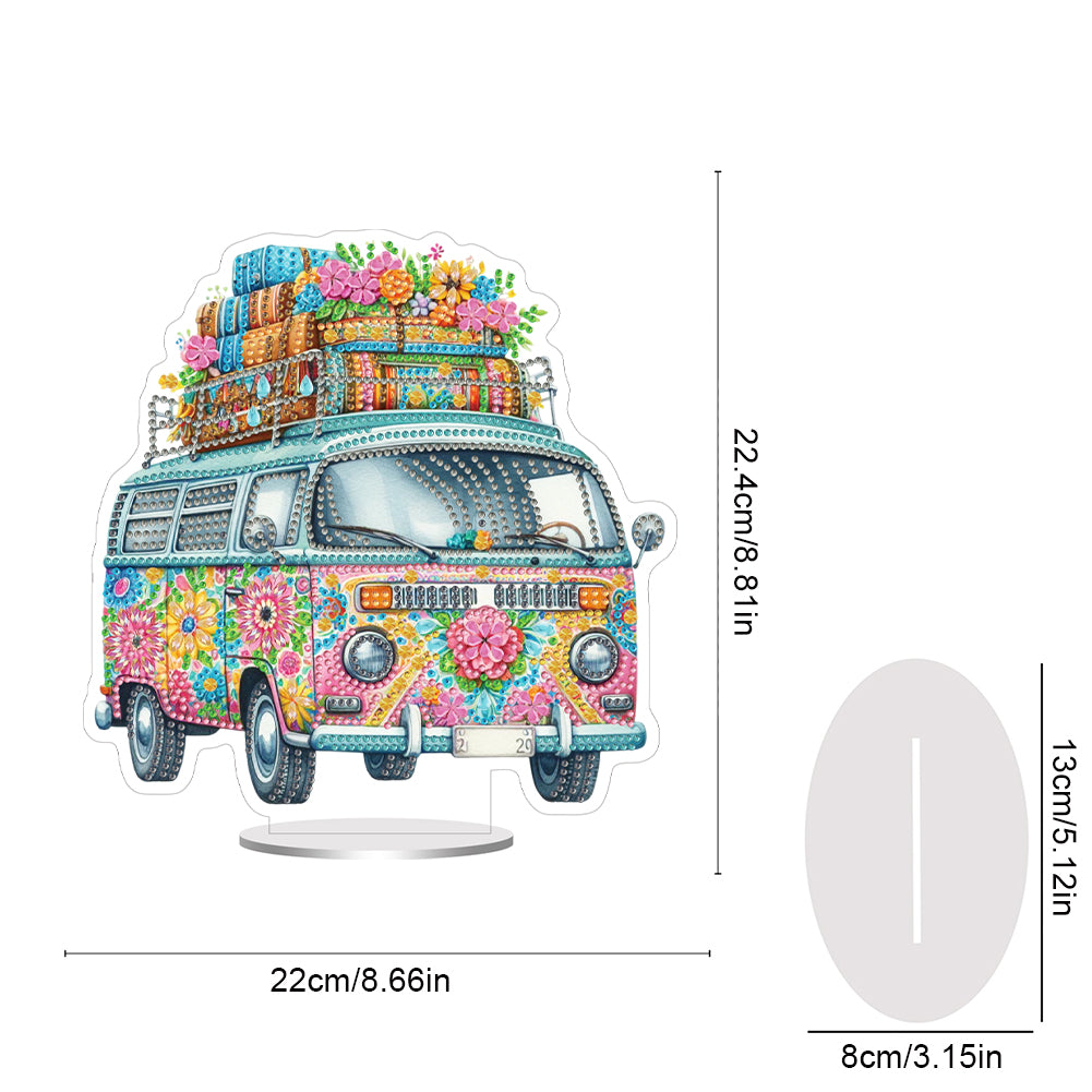 Acrylic Special Shaped Colorful Pattern Table Top Diamond Painting Ornament Kits
