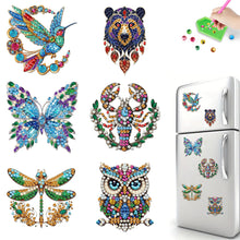 Load image into Gallery viewer, 6Pcs Acrylic Animals Diamond Painting Refrigerator Magnet for Fridge Whiteboards
