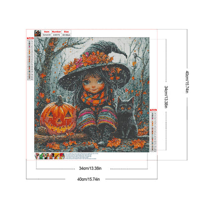 Diamond Painting - Full Round - Pumpkin Girl (40*40CM)