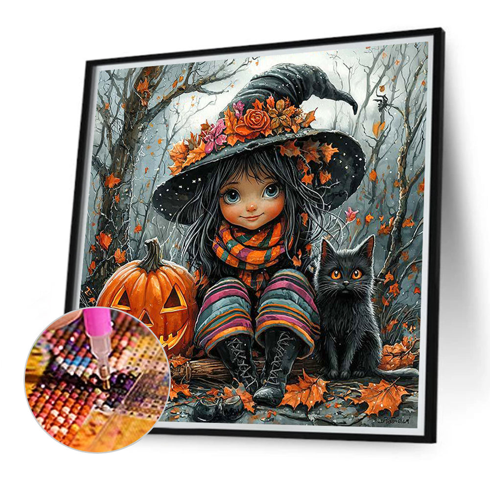 Diamond Painting - Full Round - Pumpkin Girl (40*40CM)