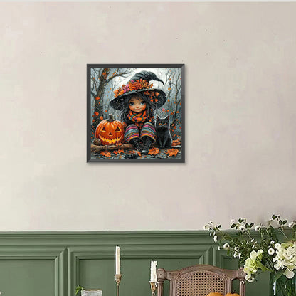 Diamond Painting - Full Round - Pumpkin Girl (40*40CM)