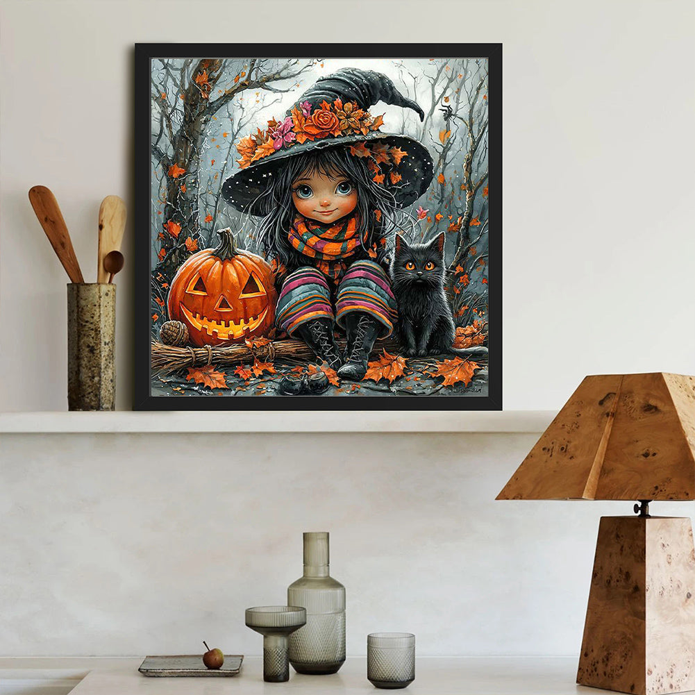 Diamond Painting - Full Round - Pumpkin Girl (40*40CM)