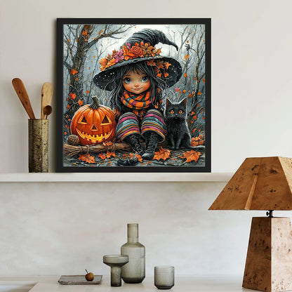 Diamond Painting - Full Round - Pumpkin Girl (40*40CM)