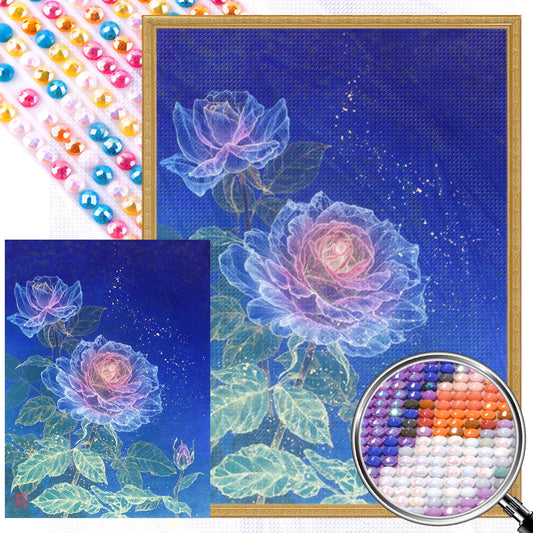 AB Diamond Painting - Full Round - Luminous Flowers (45*60CM)