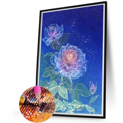 AB Diamond Painting - Full Round - Luminous Flowers (45*60CM)