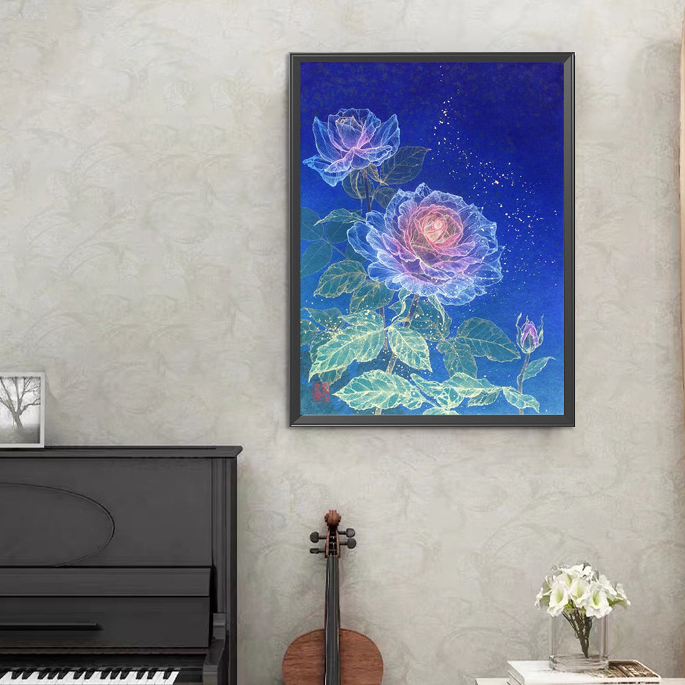 AB Diamond Painting - Full Round - Luminous Flowers (45*60CM)