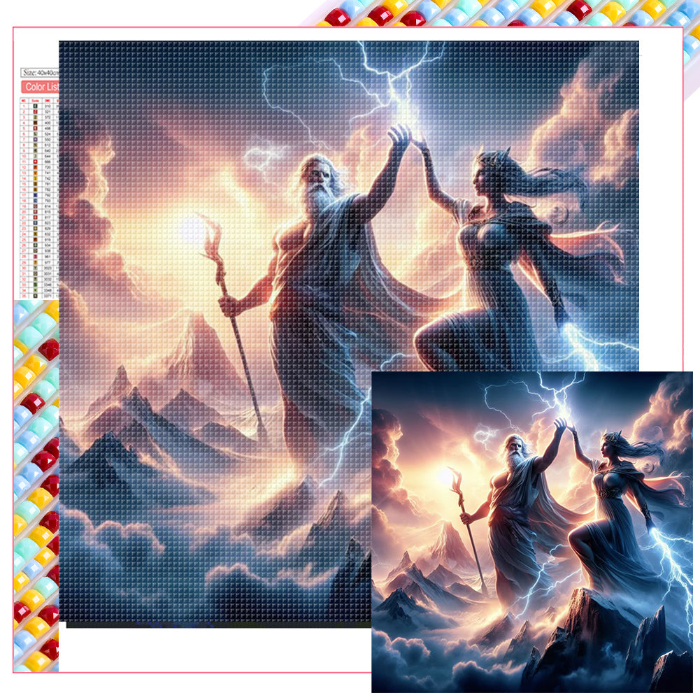 Diamond Painting - Full Square - Zeus And Hera (40*40CM)