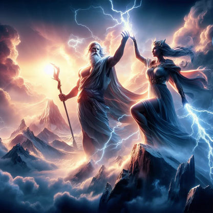 Diamond Painting - Full Square - Zeus And Hera (40*40CM)