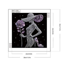 Load image into Gallery viewer, Diamond Painting - Partial Special Shaped - Elegant Lady (30*30CM)

