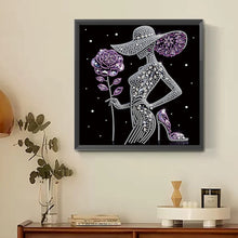 Load image into Gallery viewer, Diamond Painting - Partial Special Shaped - Elegant Lady (30*30CM)

