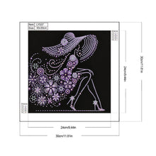 Load image into Gallery viewer, Diamond Painting - Partial Special Shaped - Elegant Lady (30*30CM)
