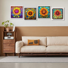 Load image into Gallery viewer, 4pcs Square Diamond Painting Set - Sunflower (30*30CM)
