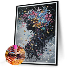 Load image into Gallery viewer, Diamond Painting - Partial Special Shaped - Butterfly Woman (30*40CM)
