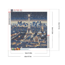 Load image into Gallery viewer, Diamond Painting - Full Round - Eiffel Tower At Night (40*40CM)
