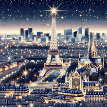 Load image into Gallery viewer, Diamond Painting - Full Round - Eiffel Tower At Night (40*40CM)
