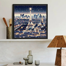 Load image into Gallery viewer, Diamond Painting - Full Round - Eiffel Tower At Night (40*40CM)
