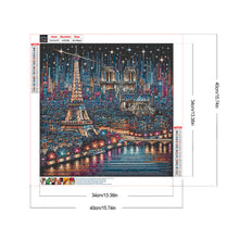 Load image into Gallery viewer, Diamond Painting - Full Round - Eiffel Tower With Stars (40*40CM)
