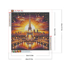 Load image into Gallery viewer, Diamond Painting - Full Round - Eiffel Tower At Dusk (40*40CM)
