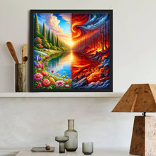 Load image into Gallery viewer, Diamond Painting - Full Round - Landscape Rebirth And War (40*40CM)
