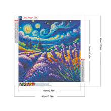 Load image into Gallery viewer, Diamond Painting - Full Round - Landscape Lavender Field (40*40CM)
