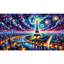 Load image into Gallery viewer, Diamond Painting - Full Round - Eiffel Tower At Night (70*40CM)
