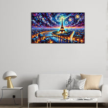Load image into Gallery viewer, Diamond Painting - Full Round - Eiffel Tower At Night (70*40CM)
