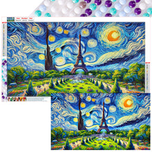 Load image into Gallery viewer, Diamond Painting - Full Round - Eiffel Tower At Starry Night (70*40CM)
