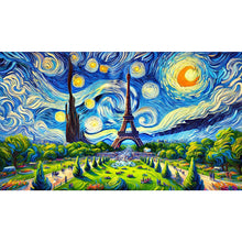 Load image into Gallery viewer, Diamond Painting - Full Round - Eiffel Tower At Starry Night (70*40CM)
