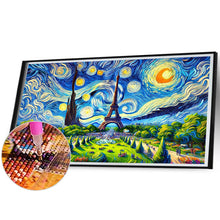 Load image into Gallery viewer, Diamond Painting - Full Round - Eiffel Tower At Starry Night (70*40CM)

