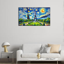 Load image into Gallery viewer, Diamond Painting - Full Round - Eiffel Tower At Starry Night (70*40CM)
