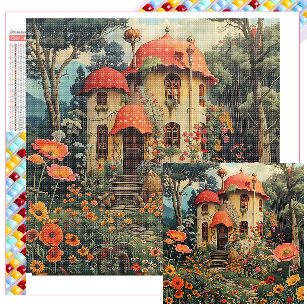 Diamond Painting - Full Square - Mushroom Hut (40*40CM)