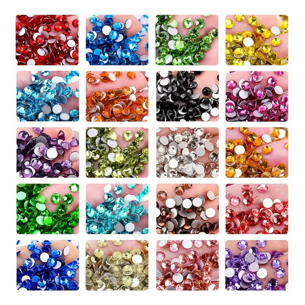 10000Pcs Diamond Painting Beads 20 Colors DIY Round Diamond Art Kit for Adults
