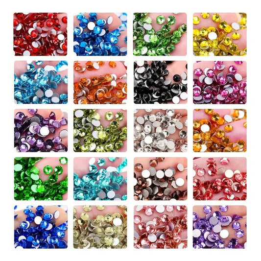 10000Pcs Diamond Painting Beads 20 Colors DIY Round Diamond Art Kit for Adults