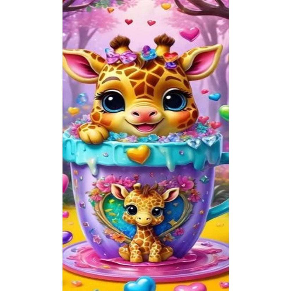 Diamond Painting - Full Square - Cute Giraffe (40*70CM)
