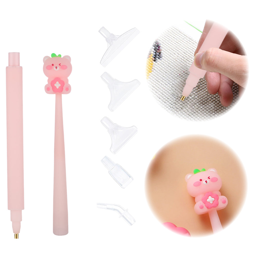 Cartoon Diamond Painting Pen Diamond Art Drill Pen with 6 Pen Tips DIY Supplies