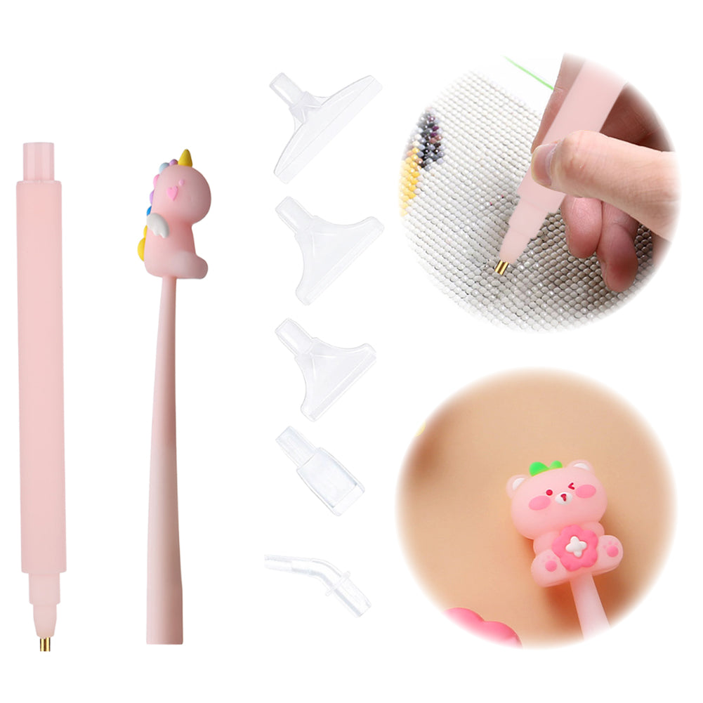 Cartoon Diamond Painting Pen Diamond Art Drill Pen with 6 Pen Tips DIY Supplies