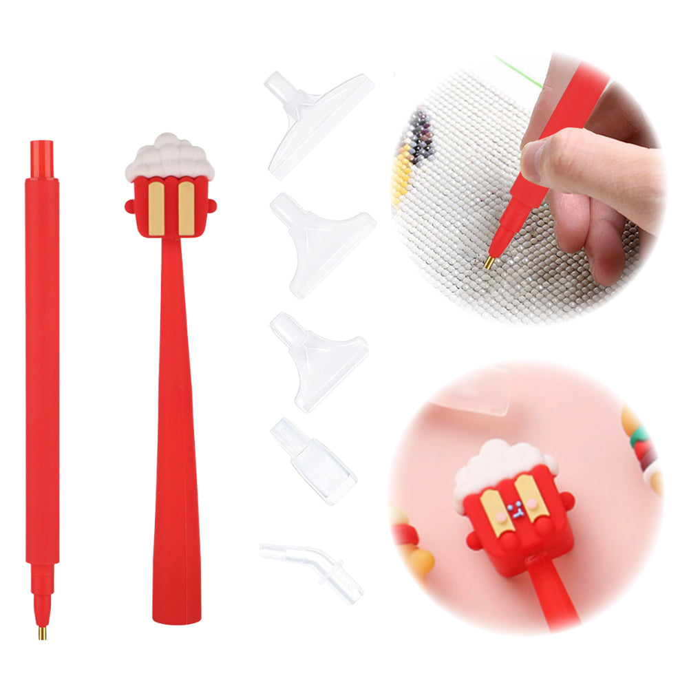 Cartoon Diamond Painting Pen Diamond Art Drill Pen with 6 Pen Tips DIY Supplies