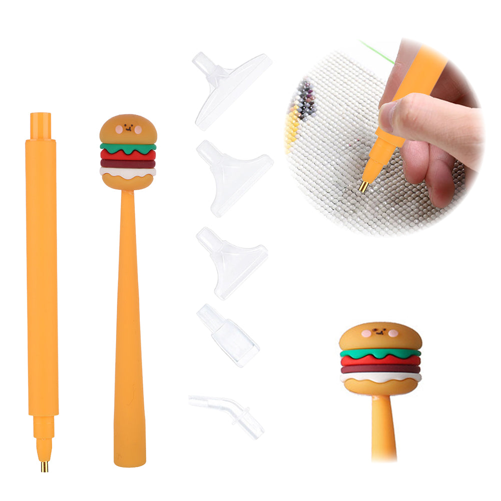 Cartoon Diamond Painting Pen Diamond Art Drill Pen with 6 Pen Tips DIY Supplies