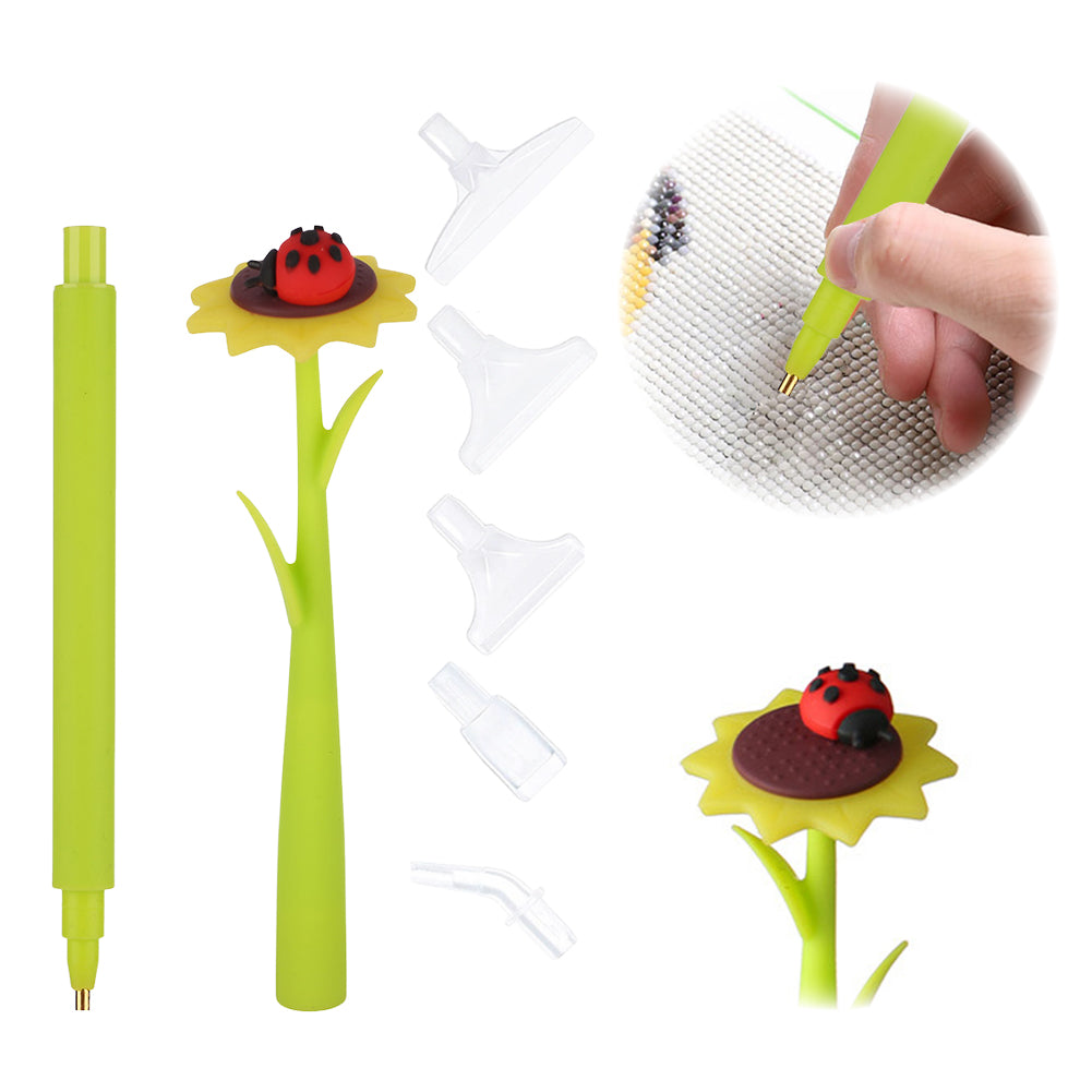 Cartoon Diamond Painting Pen Diamond Art Drill Pen with 6 Pen Tips DIY Supplies