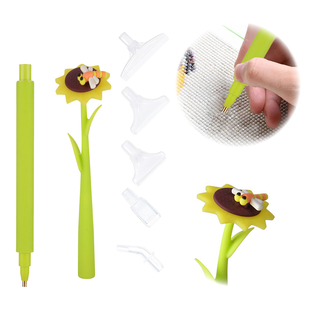 Cartoon Diamond Painting Pen Diamond Art Drill Pen with 6 Pen Tips DIY Supplies