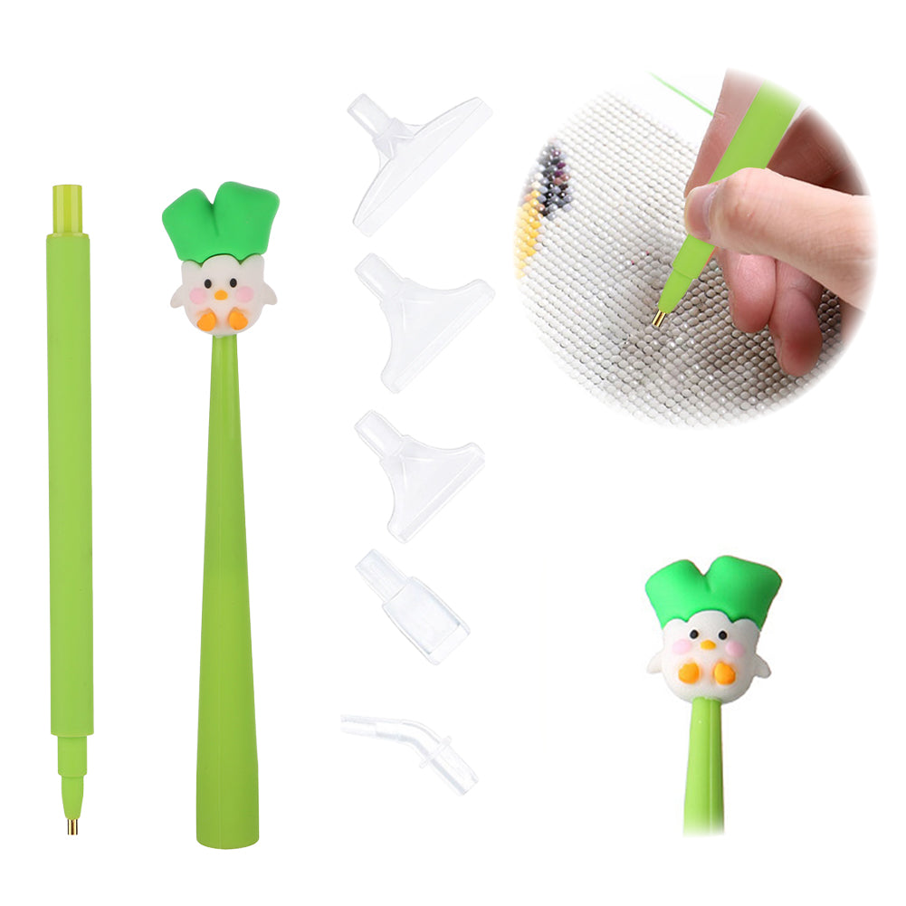 Cartoon Diamond Painting Pen Diamond Art Drill Pen with 6 Pen Tips DIY Supplies