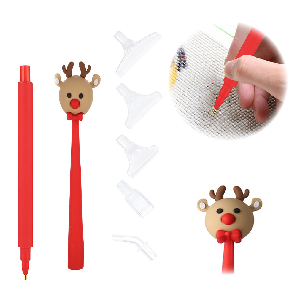 Cartoon Diamond Painting Pen Diamond Art Drill Pen with 6 Pen Tips DIY Supplies