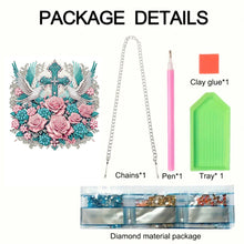 Load image into Gallery viewer, Cross Diamond Painting Hanging Pendant Rhinestone Diamond Art Window Pendants
