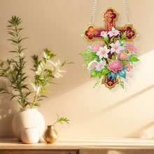 Load image into Gallery viewer, Cross Diamond Painting Hanging Pendant Rhinestone Diamond Art Window Pendants
