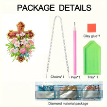 Load image into Gallery viewer, Cross Diamond Painting Hanging Pendant Rhinestone Diamond Art Window Pendants
