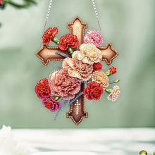 Load image into Gallery viewer, Cross Diamond Painting Hanging Pendant Rhinestone Diamond Art Window Pendants
