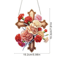 Load image into Gallery viewer, Cross Diamond Painting Hanging Pendant Rhinestone Diamond Art Window Pendants
