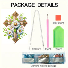 Load image into Gallery viewer, Cross Diamond Painting Hanging Pendant Rhinestone Diamond Art Window Pendants
