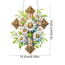Load image into Gallery viewer, Cross Diamond Painting Hanging Pendant Rhinestone Diamond Art Window Pendants
